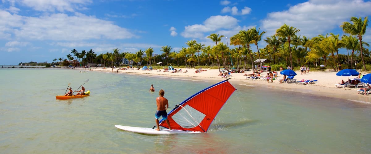 Smather 海灘 设有 熱帶景觀, 港灣 和 風浪板