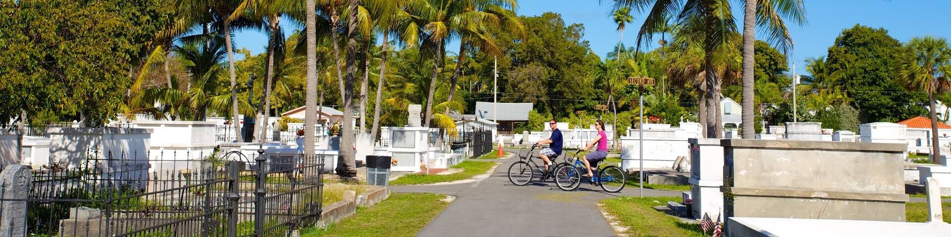 Key West Cemetery showing a memorial, cycling and a cemetery