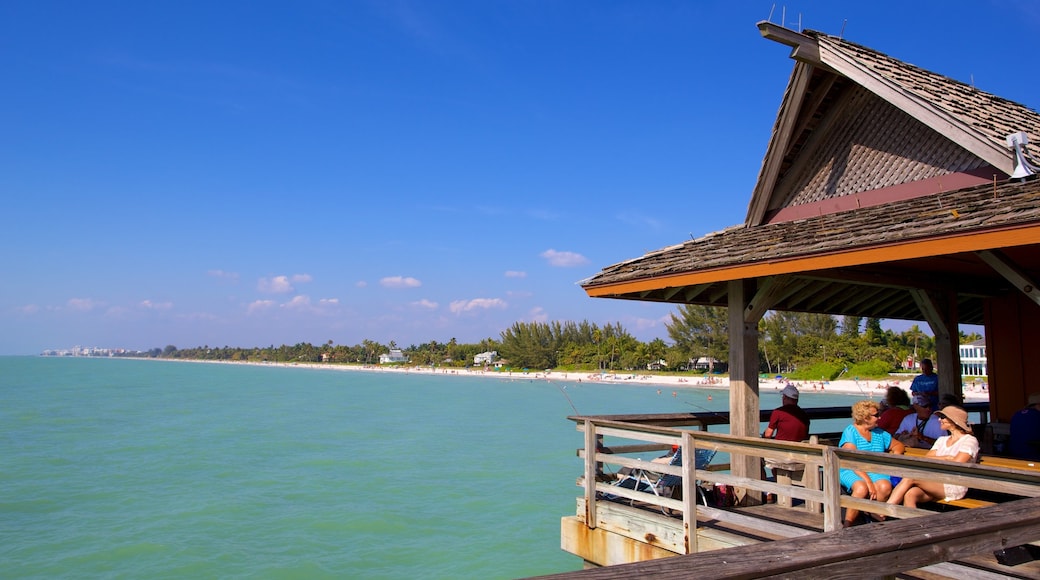 Naples Pier which includes general coastal views and views