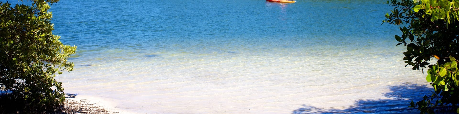 Curry Hammock State Park showing a beach and kayaking or canoeing