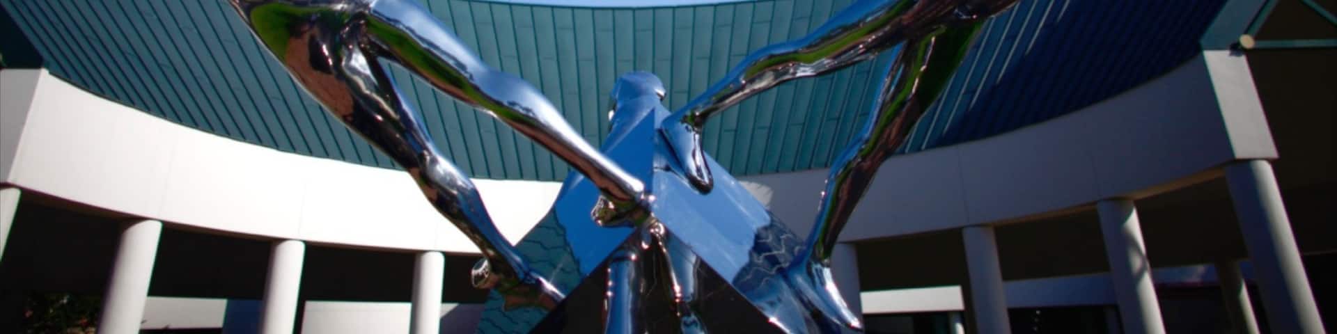 The Baker Museum featuring outdoor art