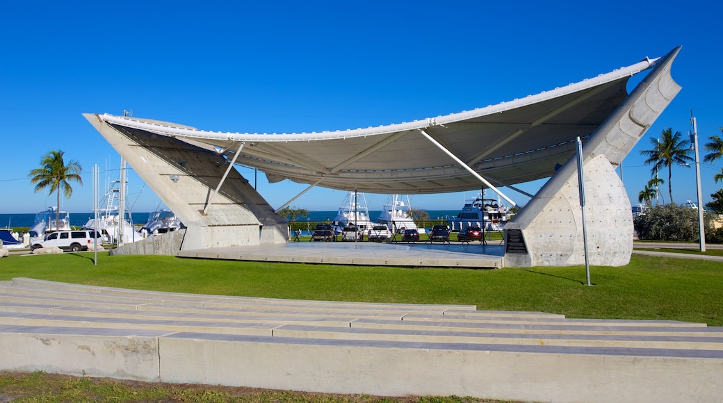 Founders Park featuring modern architecture and a garden