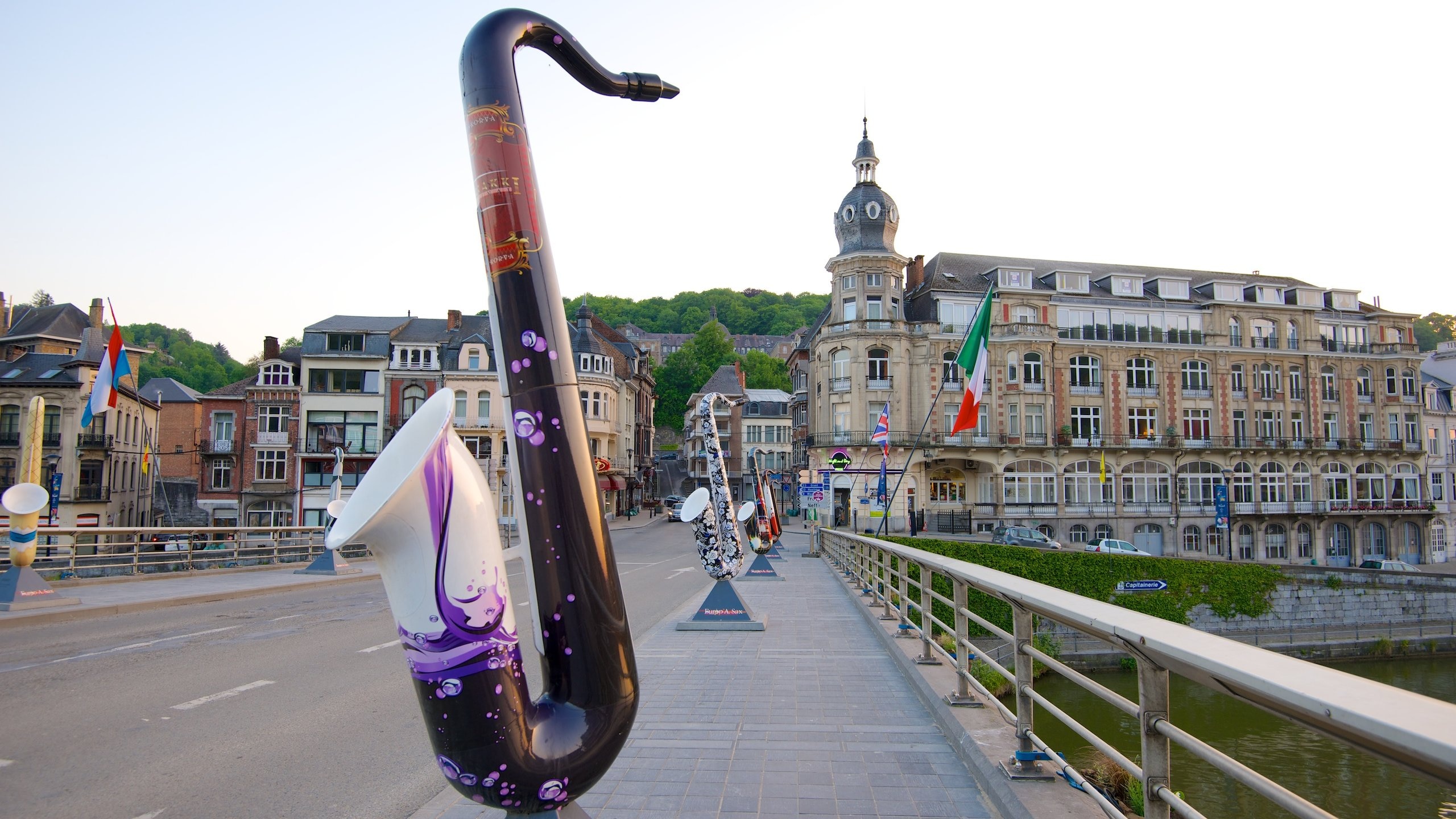 Dinant featuring a city and outdoor art