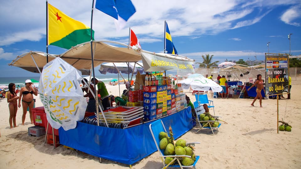 Barra da Tijuca featuring a sandy beach, food and a beach bar