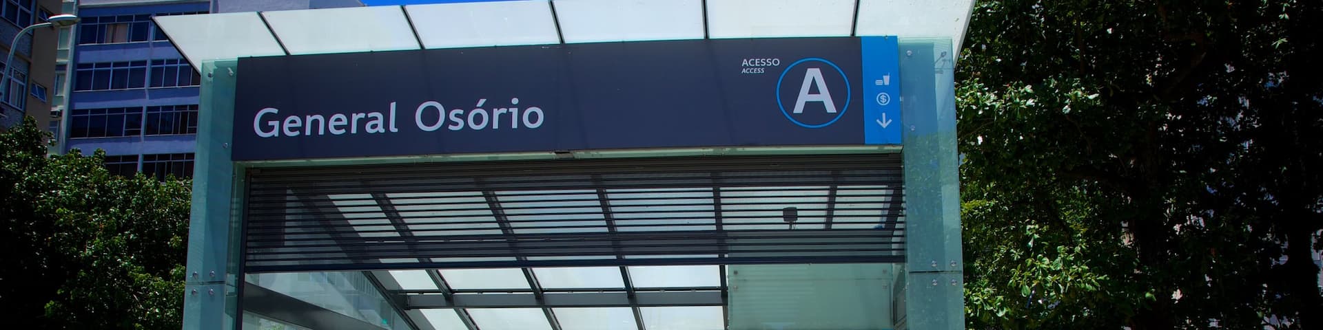 Ipanema featuring modern architecture and signage