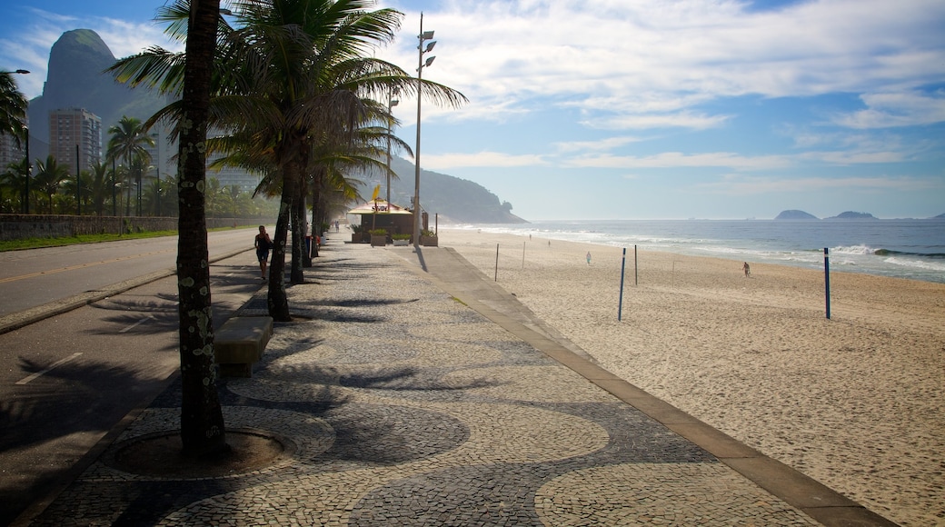 Sao Conrado Beach showing a sandy beach