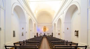 Colonia del Sacramento showing a church or cathedral, interior views and religious aspects