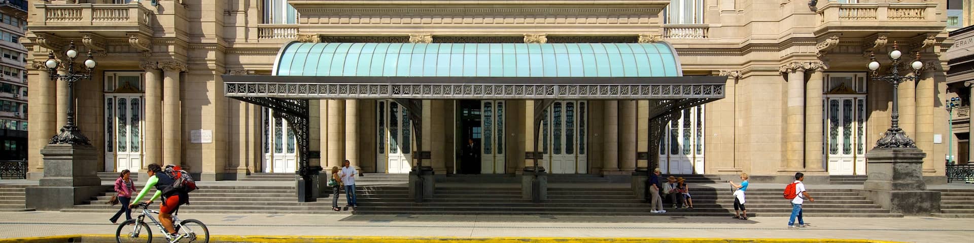 Teatro Colon which includes street scenes and heritage architecture
