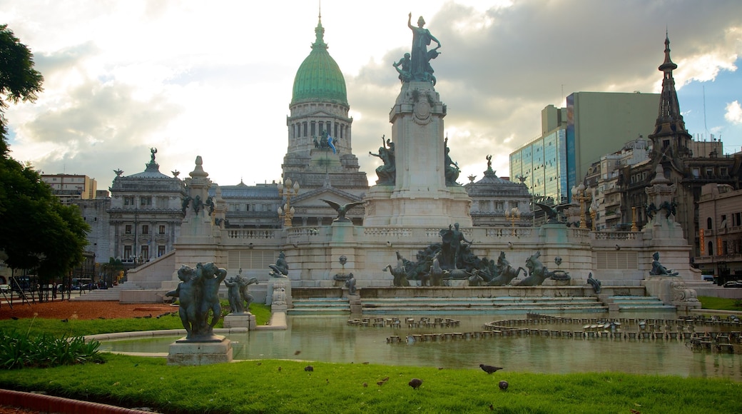 Argentinischer Nationalkongress mit einem Teich