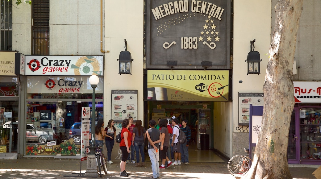 Central Market which includes signage and street scenes