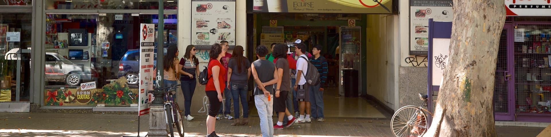 Central Market which includes street scenes and signage