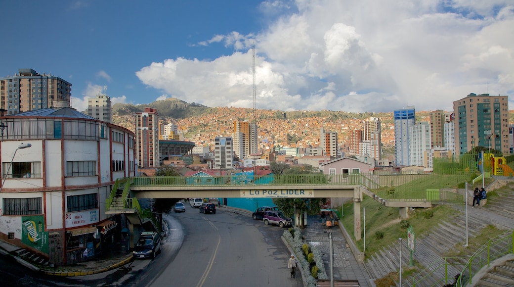 La Paz featuring a bridge and a city