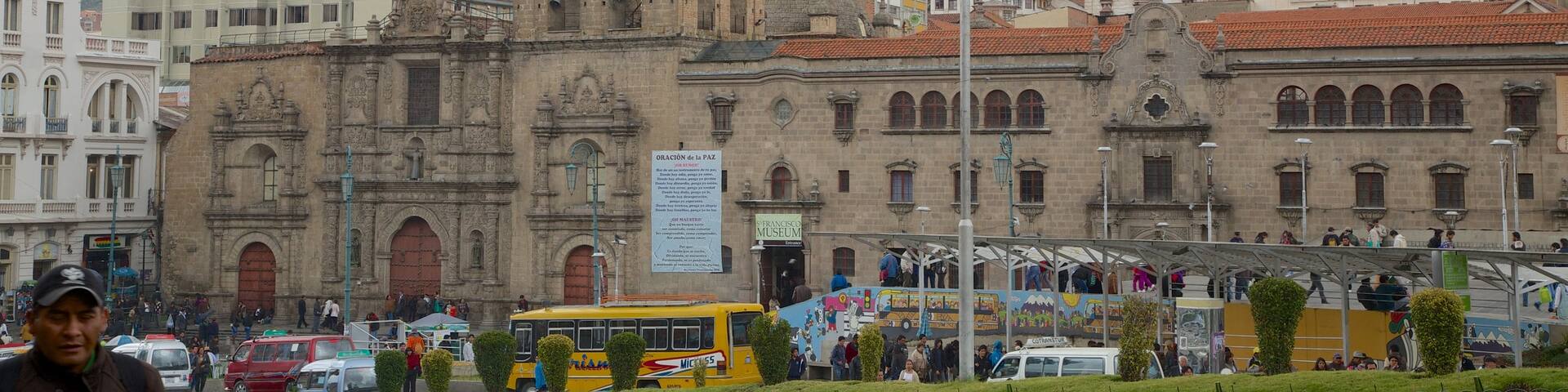 San Francisco Church showing heritage architecture, a city and a church or cathedral
