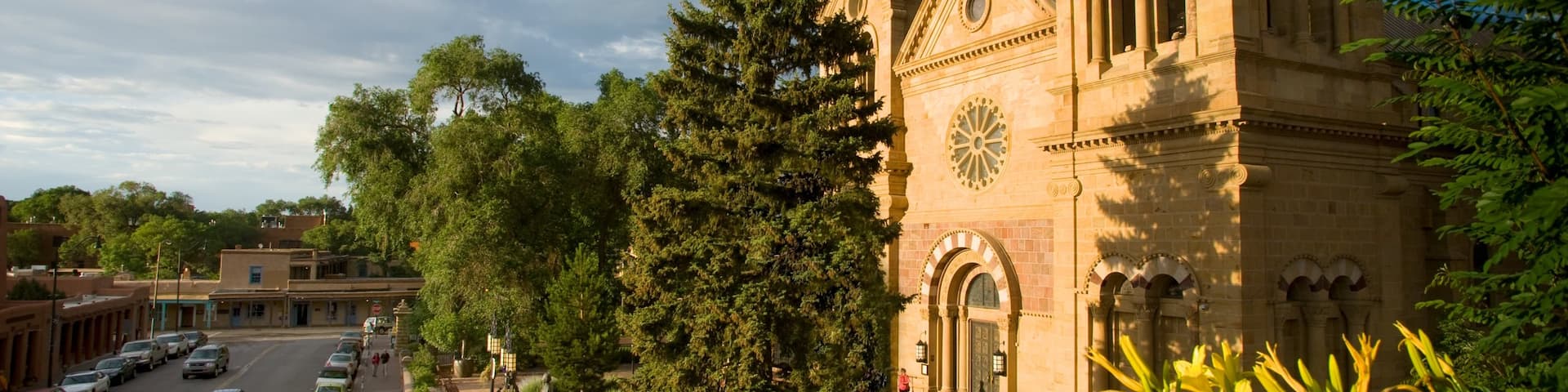 Cathedral Basilica of Saint Francis of Assisi which includes heritage architecture, a church or cathedral and religious aspects