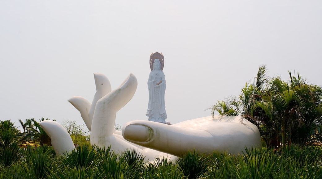 Guanyin Statue of Hainan featuring outdoor art and a statue or sculpture