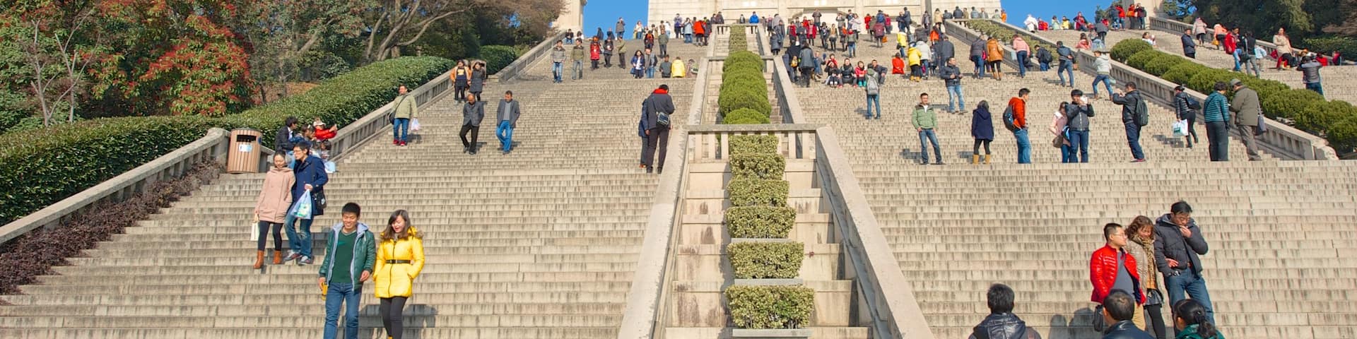 Dr. Sun Yat-Sen Mausoleum as well as a large group of people