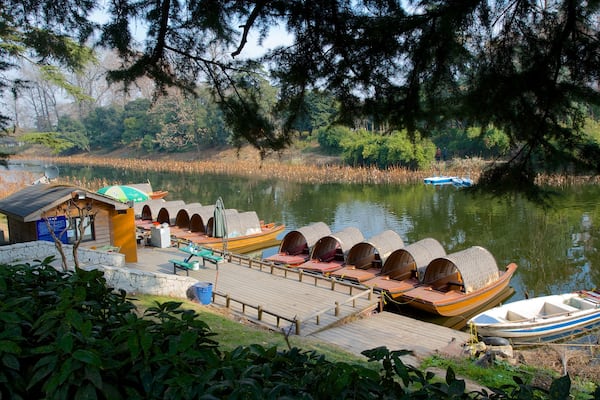 Xuan Wu Lake Park featuring a park and a lake or waterhole