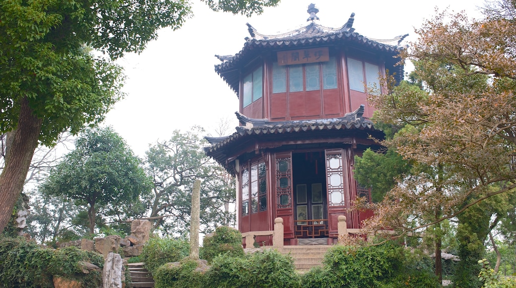 Suzhou which includes religious aspects, a park and heritage architecture