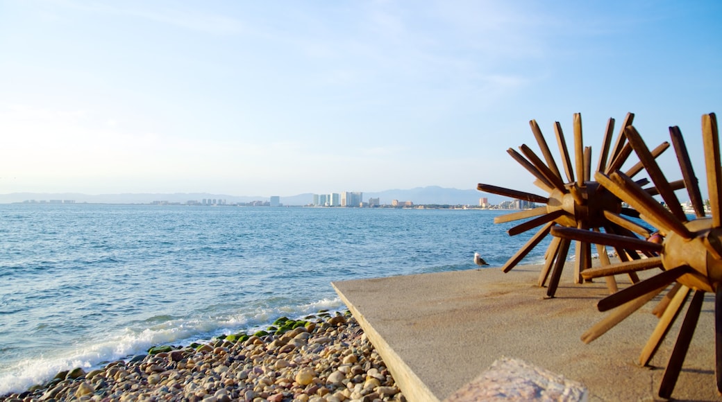 Malecon showing rugged coastline