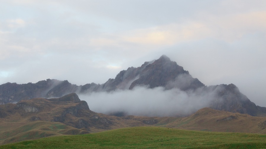 Vườn Quốc gia Cotopaxi có tính năng sương mù và những ngọn núi