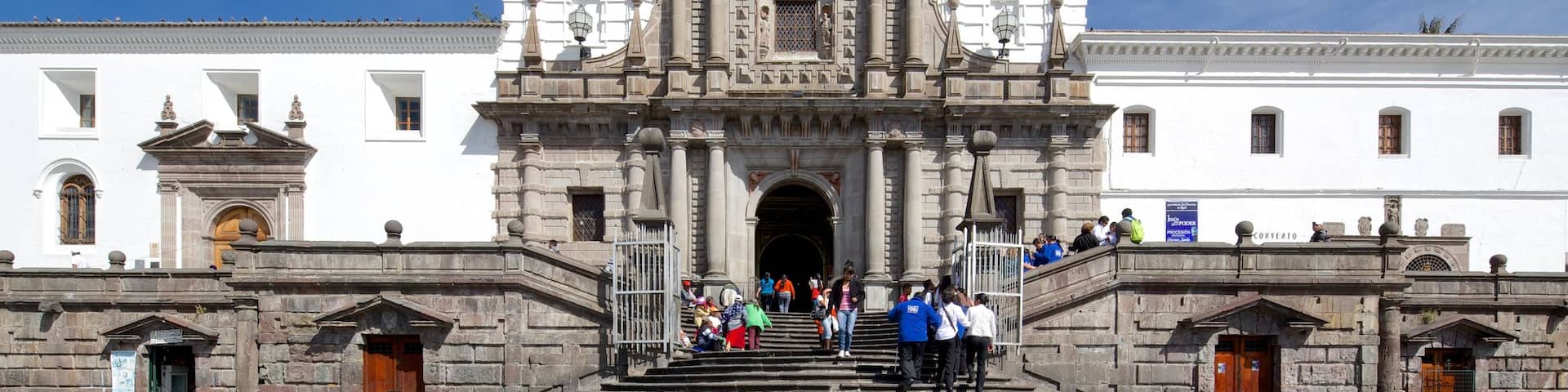 San Francisco Church which includes a church or cathedral and street scenes