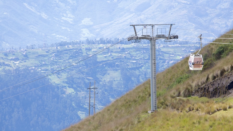 Quitos linbana som inkluderar en gondola