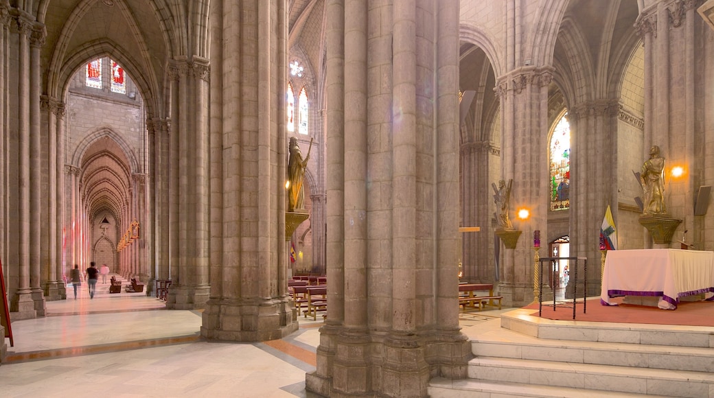 Basilica of the National Vow which includes a church or cathedral, interior views and religious elements