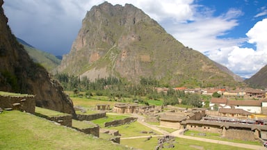 Cuzco mostrando montanhas, paisagem e uma ruína