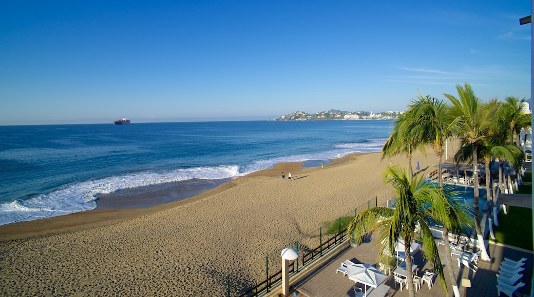 Manzanillo showing a luxury hotel or resort, landscape views and a beach