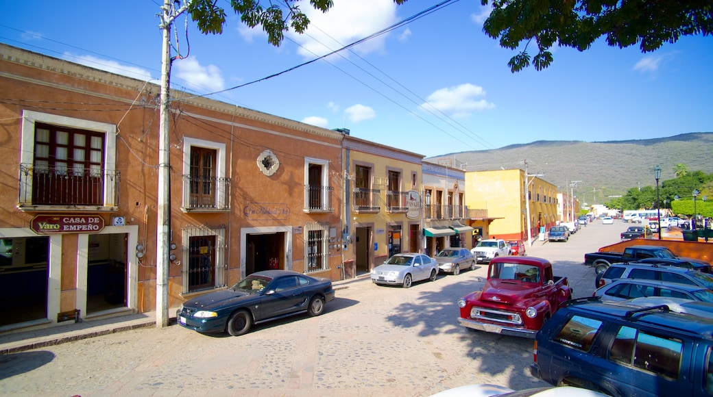 Jalpan de Serra mostrando una pequeña ciudad o aldea y imágenes de calles