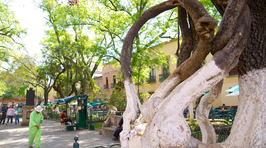 Jardín de las Rosas que incluye un parque y arte al aire libre