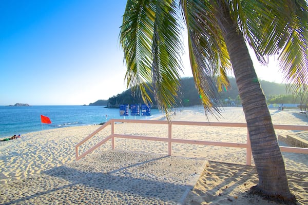 Chahue Beach showing a sandy beach and tropical scenes