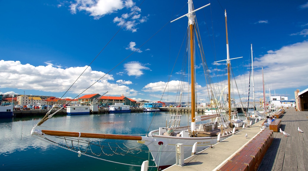 Constitution Dock which includes a coastal town and a marina