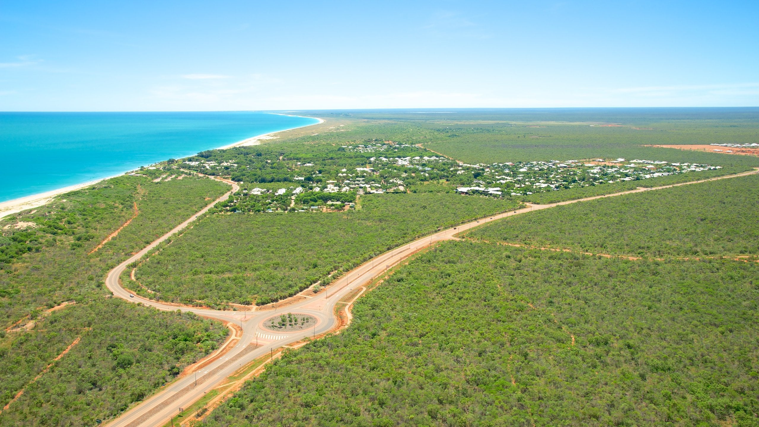Broome featuring a bay or harbor, landscape views and a coastal town