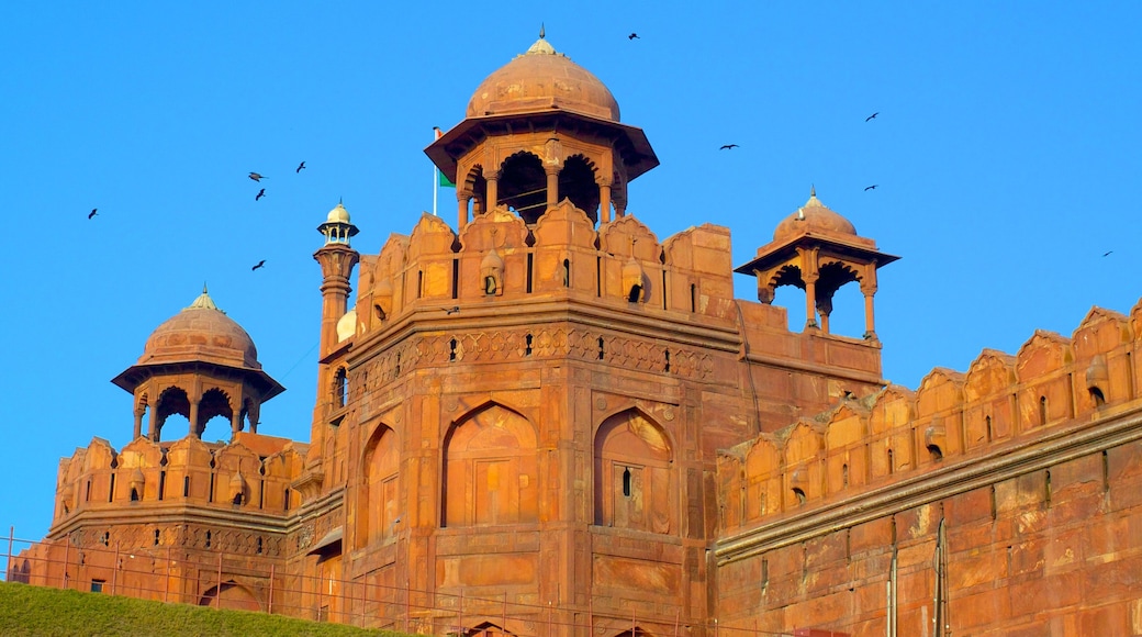 Delhi showing heritage architecture and a castle