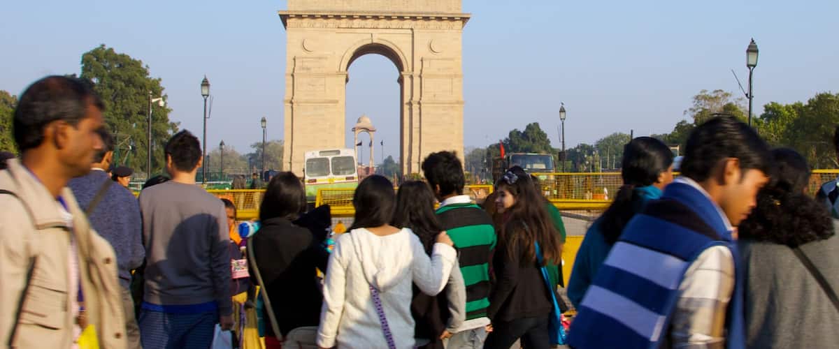 Delhi mettant en vedette ville, patrimoine architectural et monument