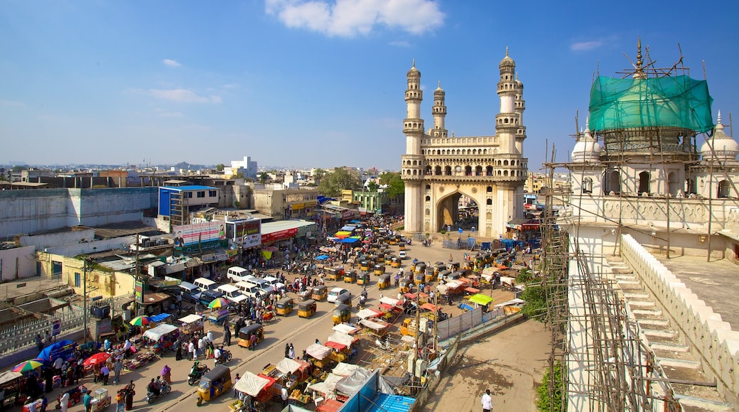 Charminar featuring heritage architecture, a memorial and a city