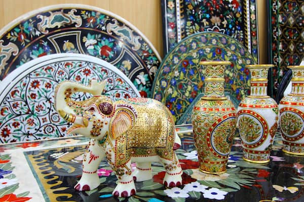 Agra which includes interior views and art