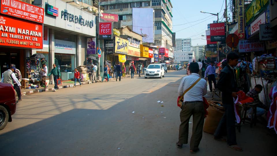 New Market which includes street scenes, markets and signage