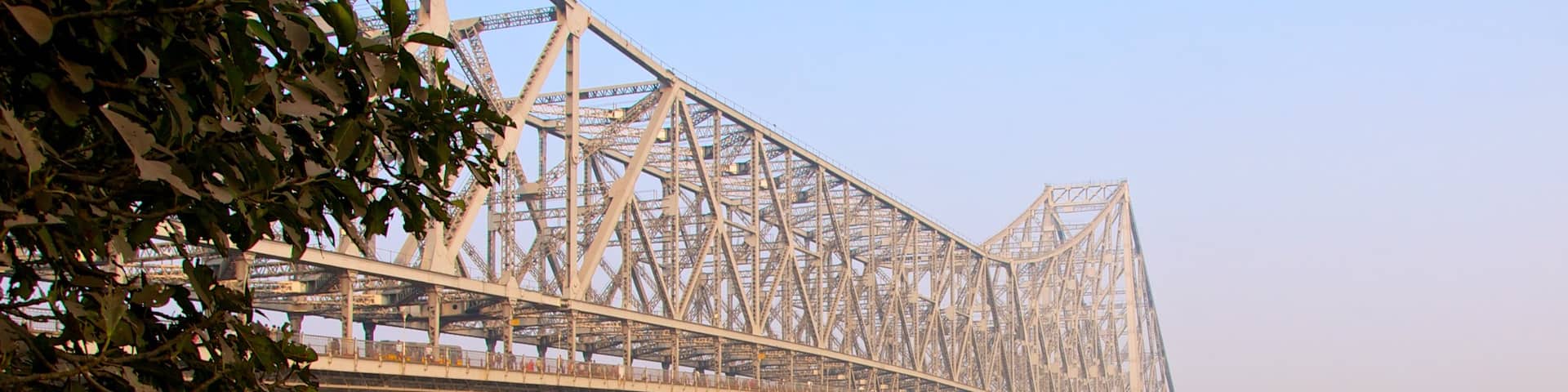 Howrah Bridge showing a bridge and a river or creek
