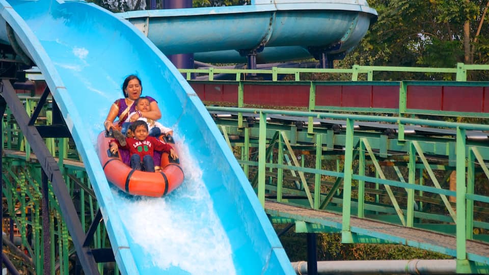 Nicco Park showing rides, a water park and a park