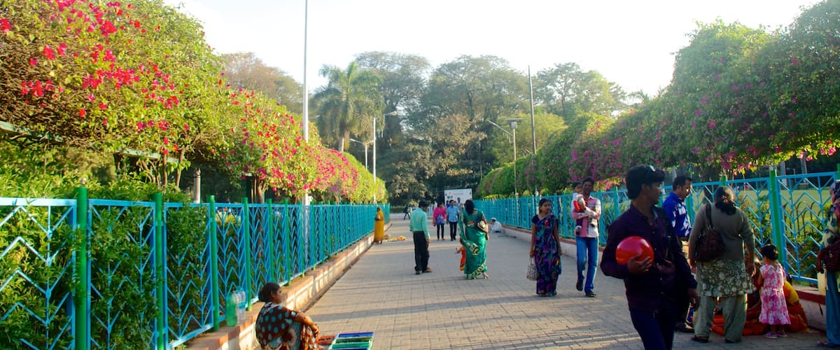 Saras Baug as well as a small group of people