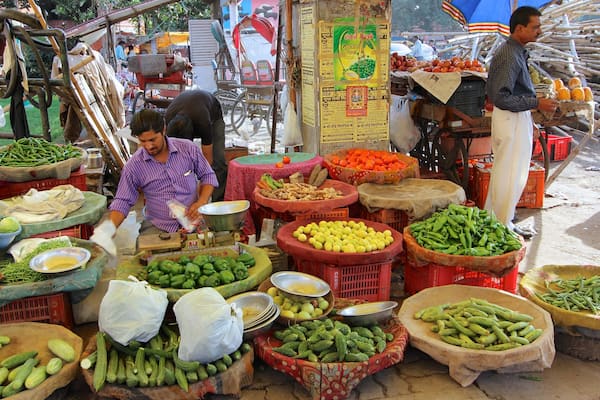 Johri Bazaar mit einem Speisen und Märkte