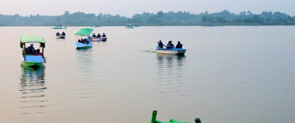 Eco Tourism Park showing boating and a lake or waterhole