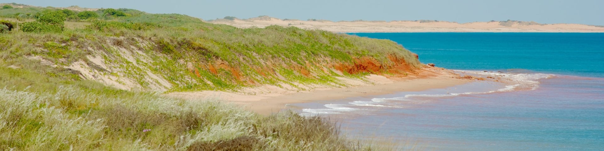 Broome showing landscape views and a sandy beach