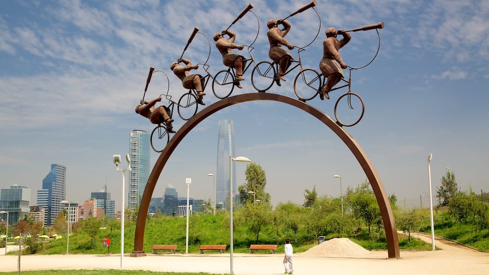 Santiago which includes a garden and outdoor art