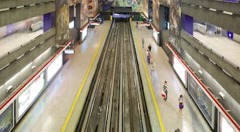 University of Santiago-Chile which includes railway items, modern architecture and interior views