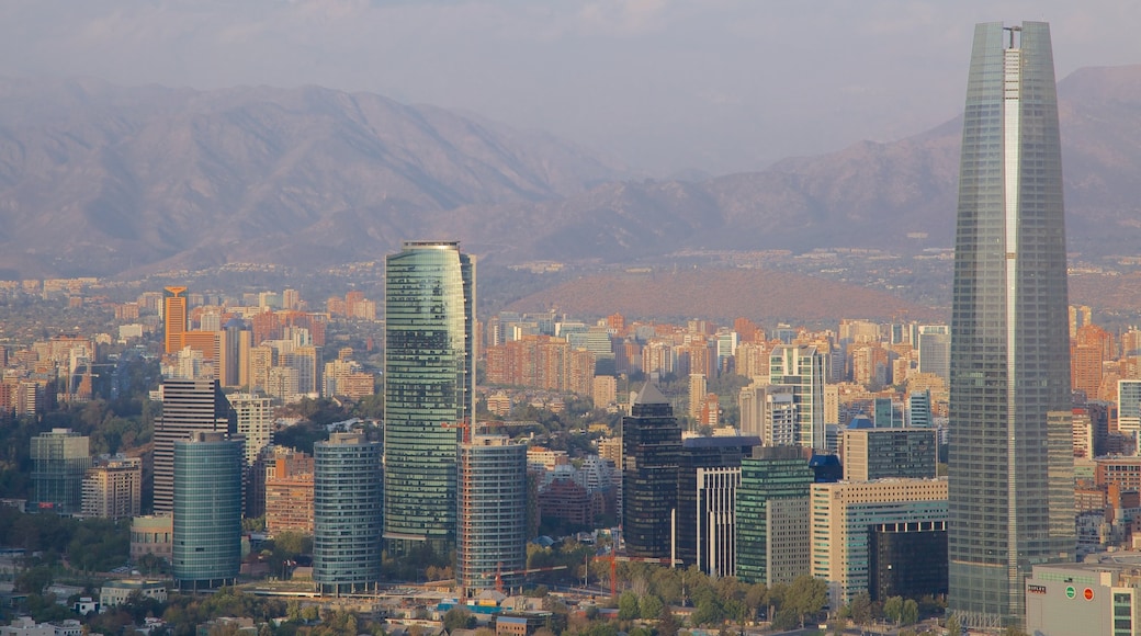 San Cristobal Hill showing modern architecture, skyline and a skyscraper