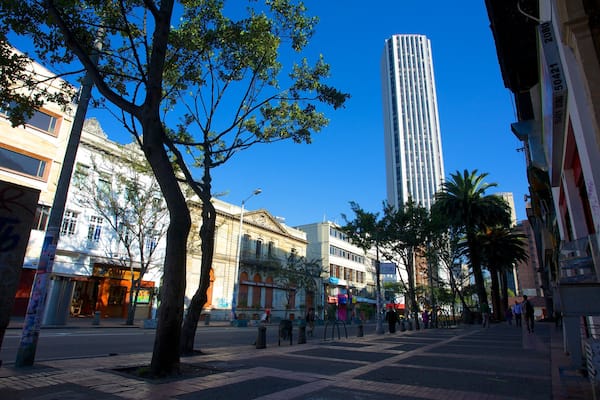 Torre Colpatria featuring a city and street scenes