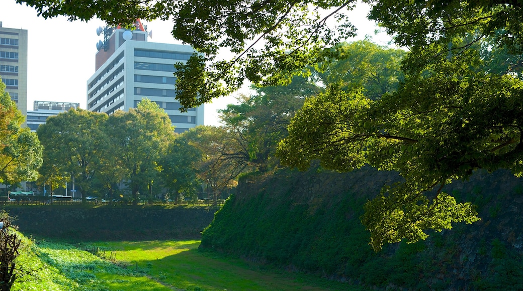 Kasteel van Nagoya toont een tuin